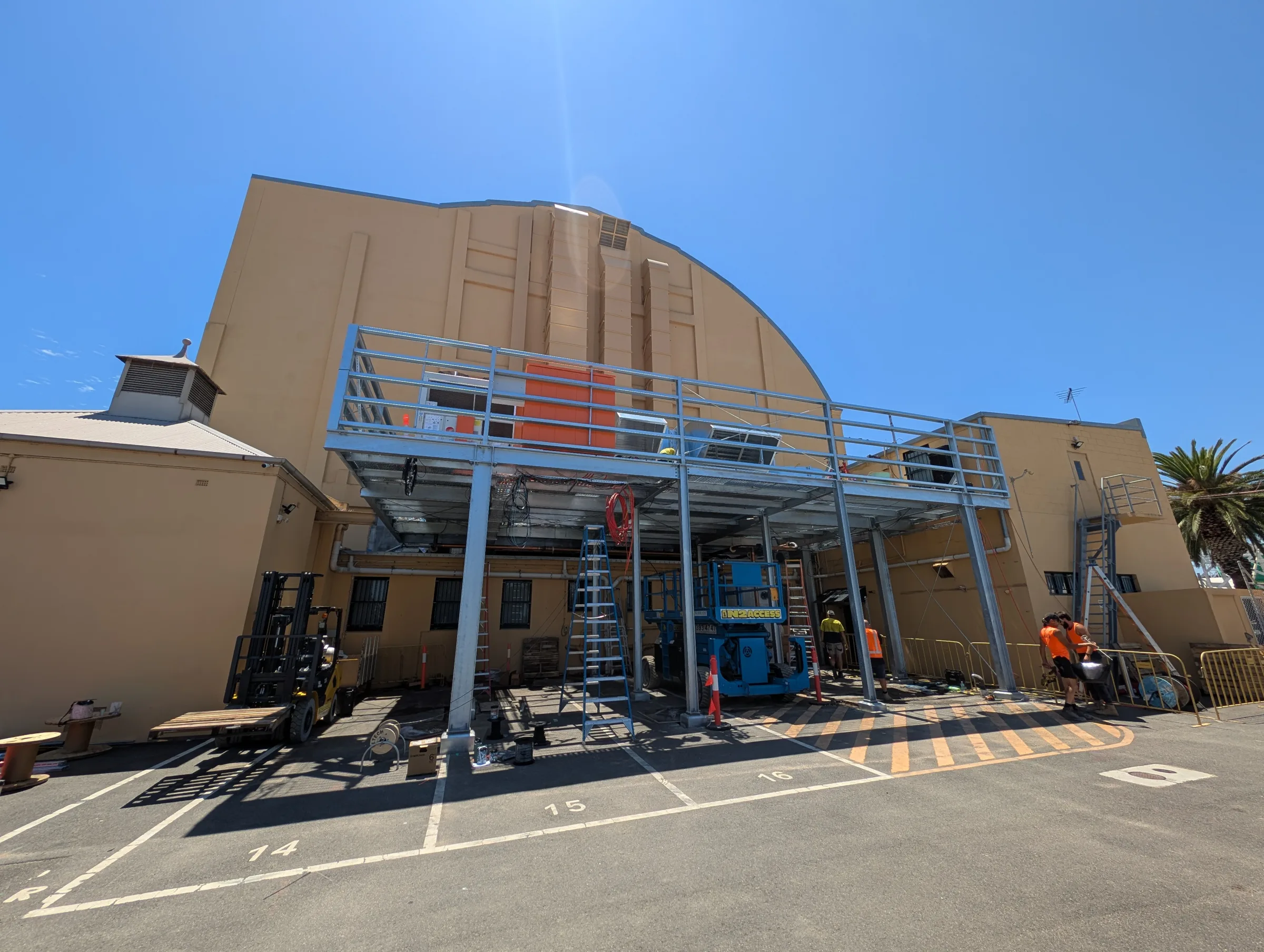 View of new Plant Platform at Rear of Palais Theatre