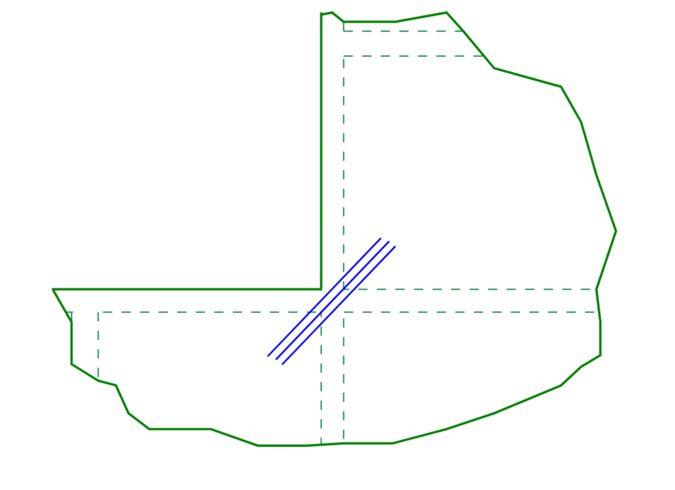 Re-entrant corner reinforcement prevents this edge from cracking due to shrinkage.