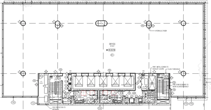 Example of an architectural plan drawing