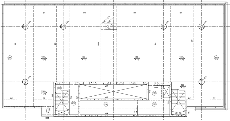 Example of a structural plan drawing.