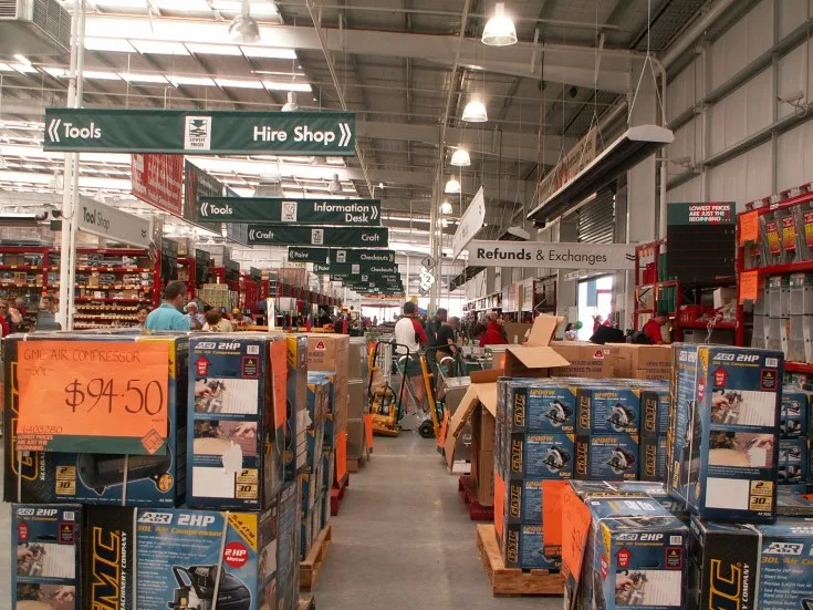 Your local Bunnings is likely to have a portal frame lateral stability system as pictured here, can you spot the haunches?