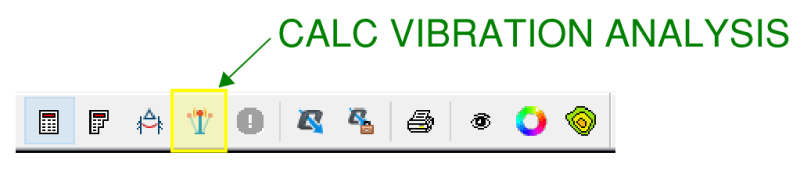 Button for starting the vibration analysis of your slab in RAM Concept
