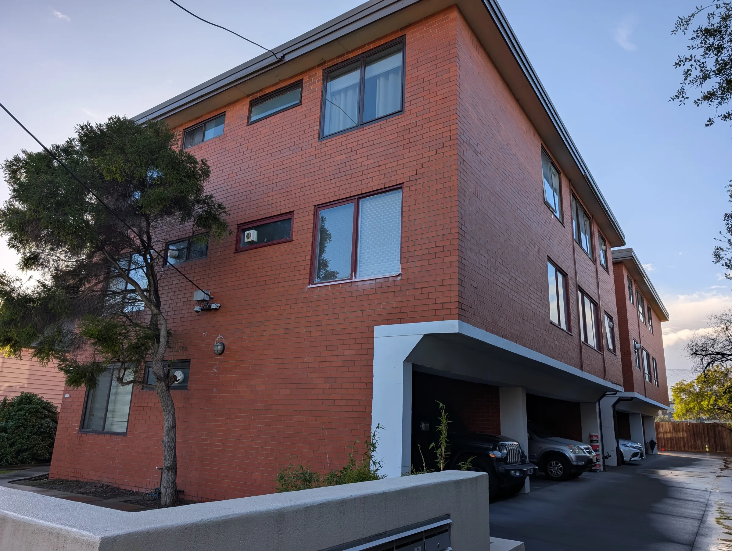 The apartment building inspected as part of the condition assessment.