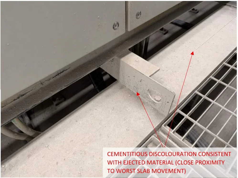 Localised staining provided an important clue about what had happened inside the substation years earlier.